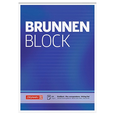 Блокнот Brunnen, склеенный, линейка, 70 гр/м2, А4, 50 листов В линейку - 6